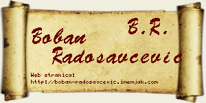 Boban Radosavčević vizit kartica